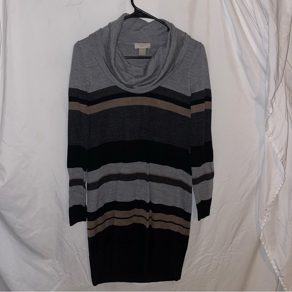 Loft Cowl Neck Sweater Dress